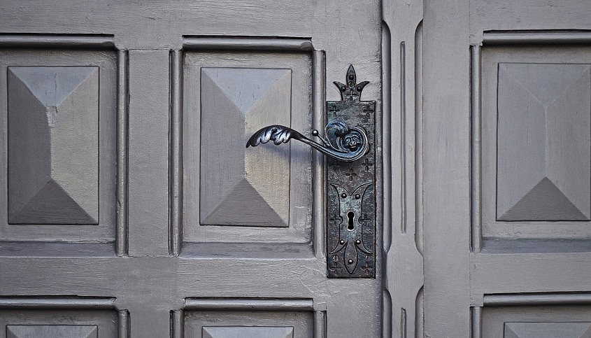 gray door handle