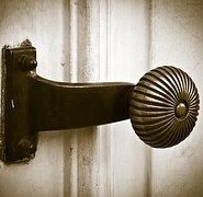 brown door handle